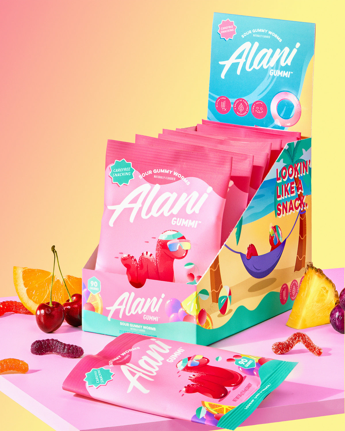 Alani Nu Sour gummy Worms Gummi 12-Pack